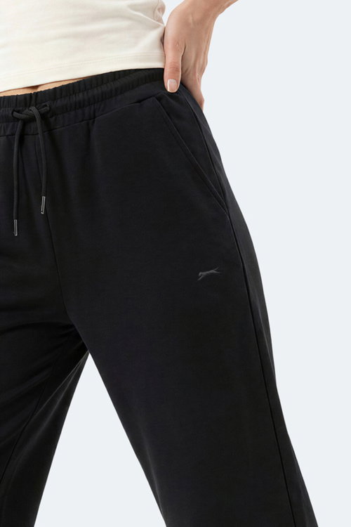 Slazenger MELORA I Kadın Bol Paça Siyah Eşofman Altı