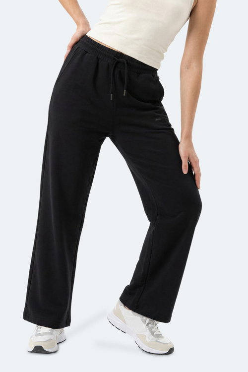 Slazenger MELORA I Kadın Bol Paça Siyah Eşofman Altı