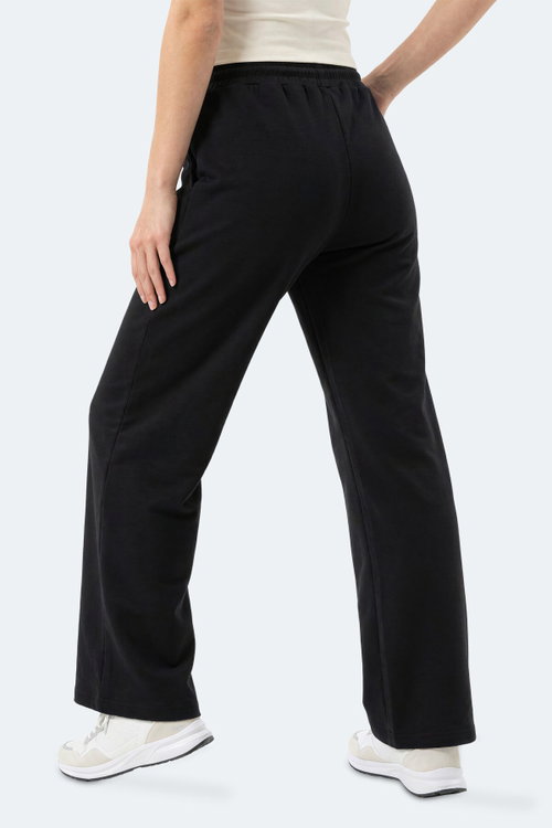 Slazenger MELORA I Kadın Bol Paça Siyah Eşofman Altı