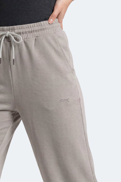 Slazenger MELORA I Kadın Bol Paça Taş Gri Eşofman Altı