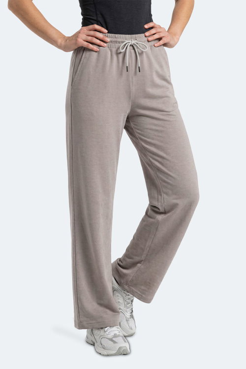 Slazenger MELORA I Kadın Bol Paça Taş Gri Eşofman Altı