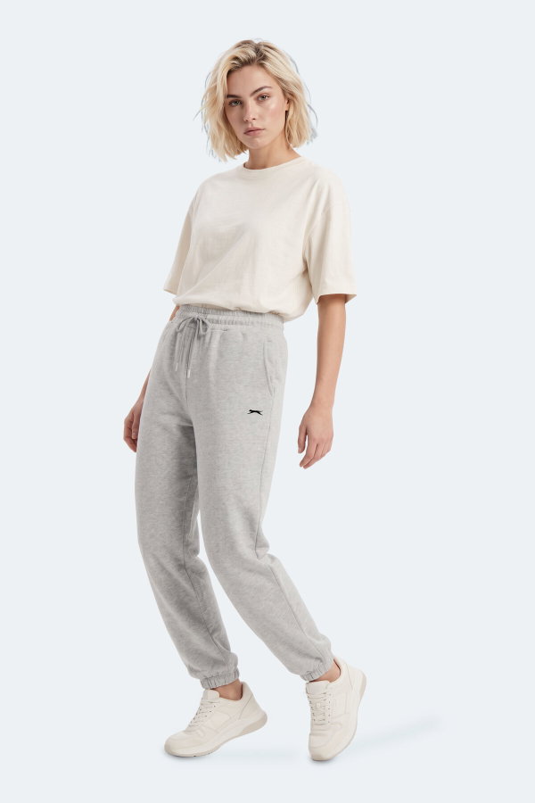 Slazenger MERYA I Kadın Slim Fit Gri Eşofman Altı