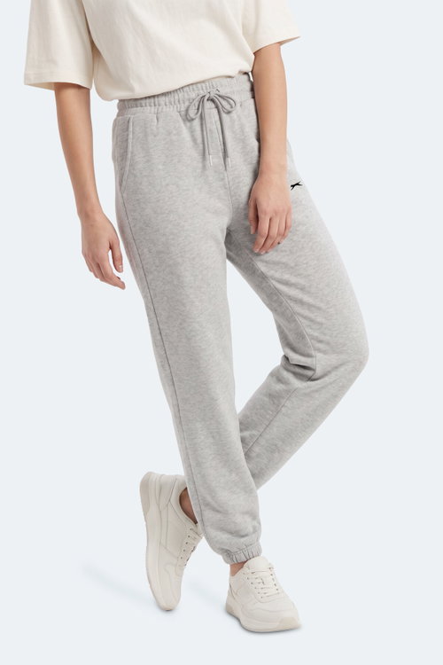 Slazenger MERYA I Kadın Slim Fit Gri Eşofman Altı