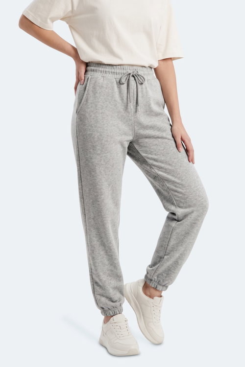 Slazenger MERYA I Kadın Slim Fit Gri Eşofman Altı