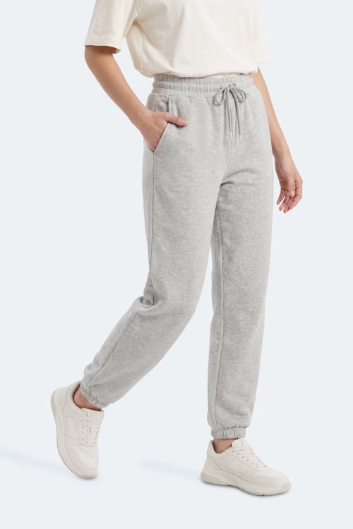 Slazenger MERYA I Kadın Slim Fit Gri Eşofman Altı