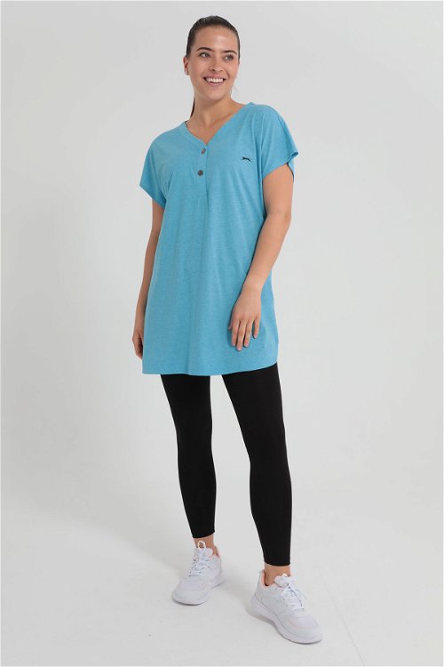 Slazenger MESHULAM Kadın Kısa Kol T-Shirt Mavi