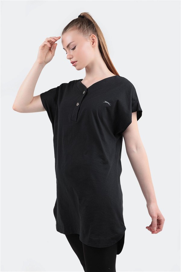 Slazenger MESHULAM Kadın Kısa Kol T-Shirt Siyah