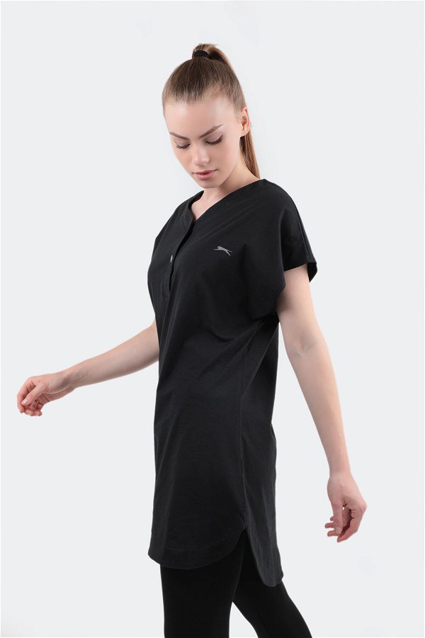 Slazenger MESHULAM Kadın Kısa Kol T-Shirt Siyah