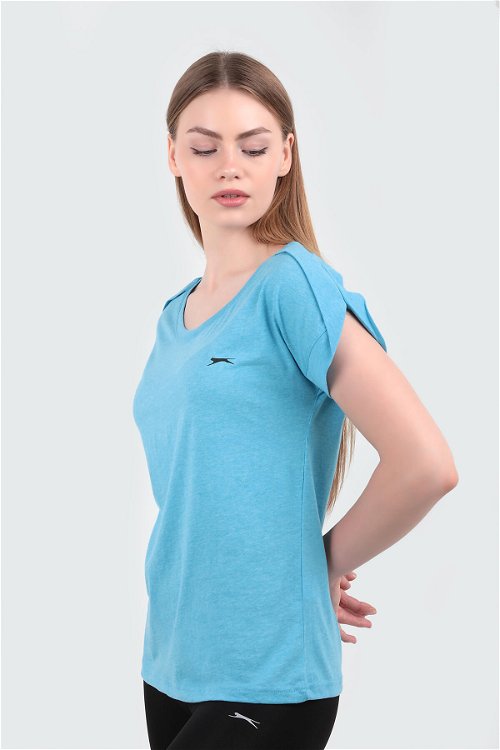 Slazenger MILJANA Kadın Kısa Kol T-Shirt Mavi