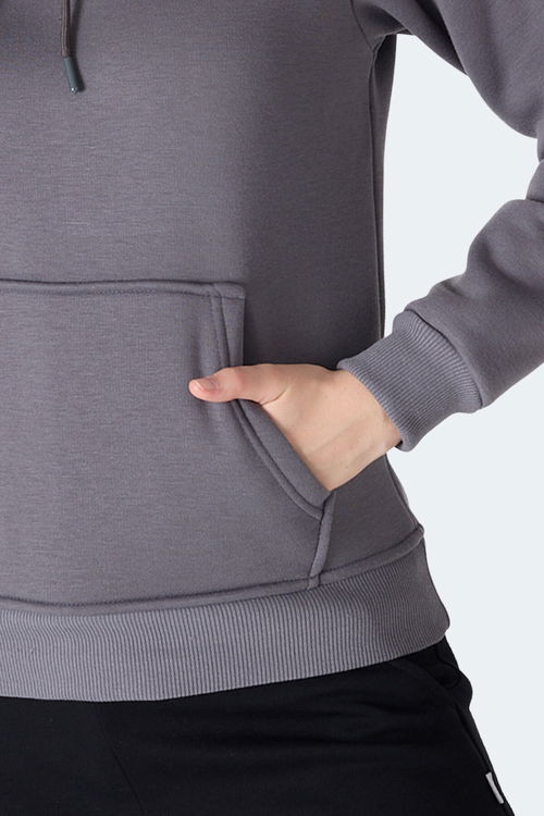 Slazenger MISTY I Kadın Kapüşonlu Gri Sweatshırt Slazenger MISTY I Kadın Kapüşonlu Gri Sweatshırt