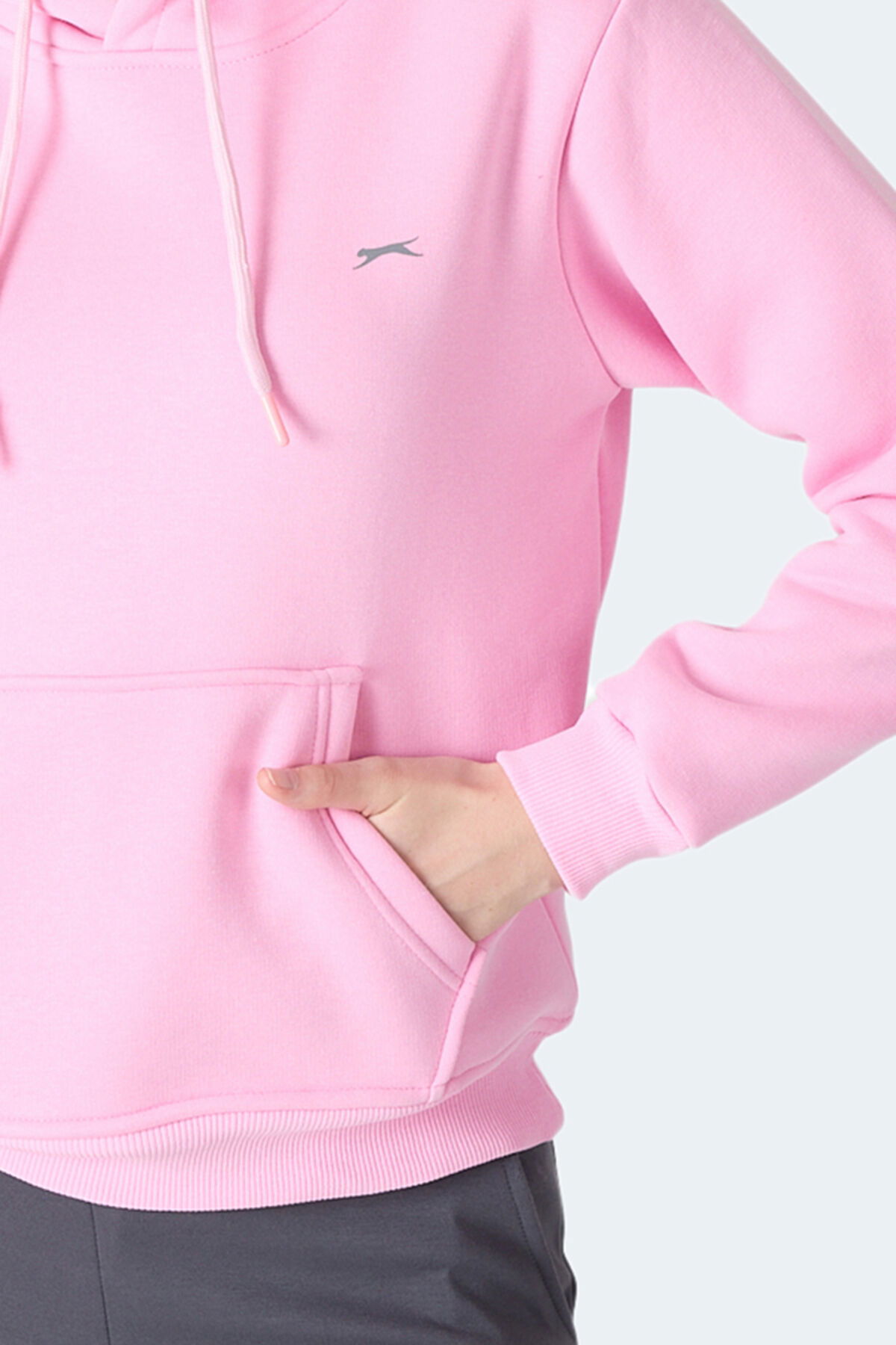 Slazenger MISTY I Kadın Kapüşonlu Gül Sweatshırt - Thumbnail