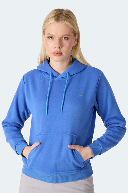 Slazenger MISTY I Kadın Kapüşonlu Indigo Sweatshirt Slazenger MISTY I Kadın Kapüşonlu Indigo Sweatshirt