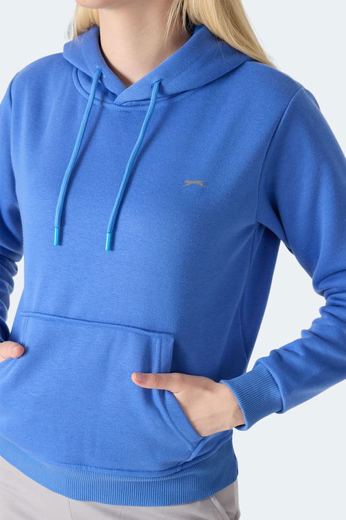 Slazenger MISTY I Kadın Kapüşonlu Indigo Sweatshirt Slazenger MISTY I Kadın Kapüşonlu Indigo Sweatshirt