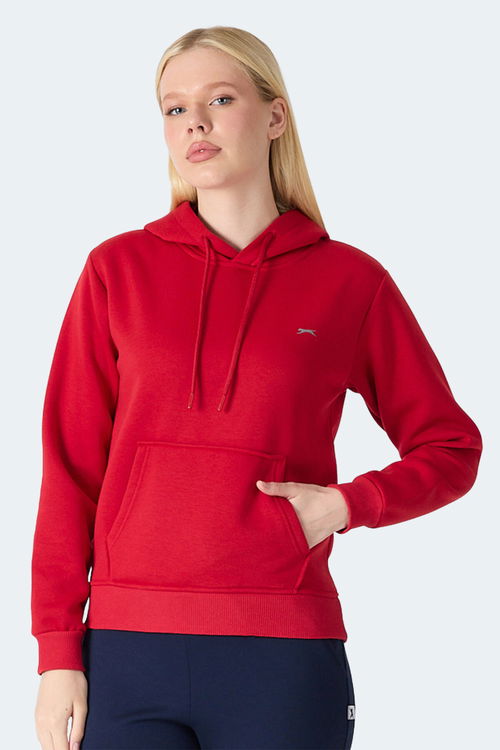 Slazenger MISTY I Kadın Kapüşonlu Kırmızı Sweatshirt Slazenger MISTY I Kadın Kapüşonlu Kırmızı Sweatshirt