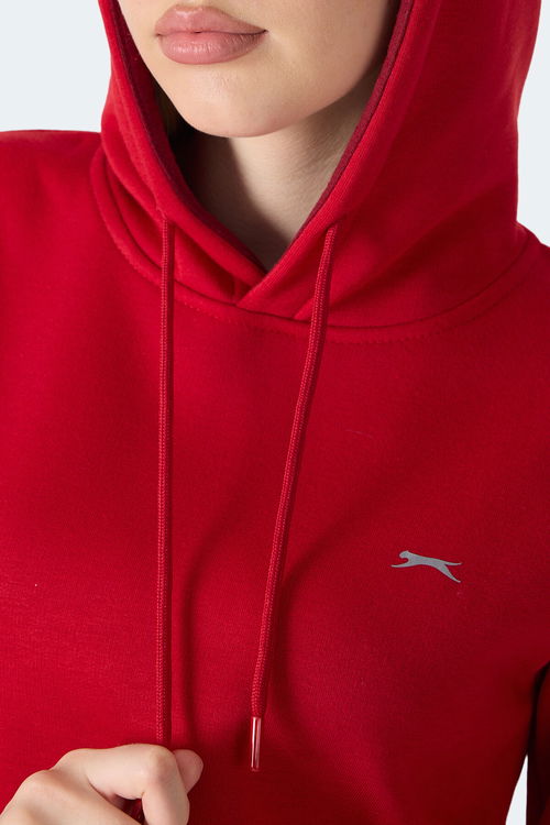 Slazenger MISTY I Kadın Kapüşonlu Kırmızı Sweatshirt Slazenger MISTY I Kadın Kapüşonlu Kırmızı Sweatshirt
