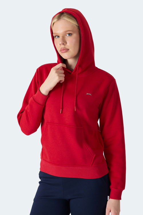 Slazenger MISTY I Kadın Kapüşonlu Kırmızı Sweatshirt Slazenger MISTY I Kadın Kapüşonlu Kırmızı Sweatshirt