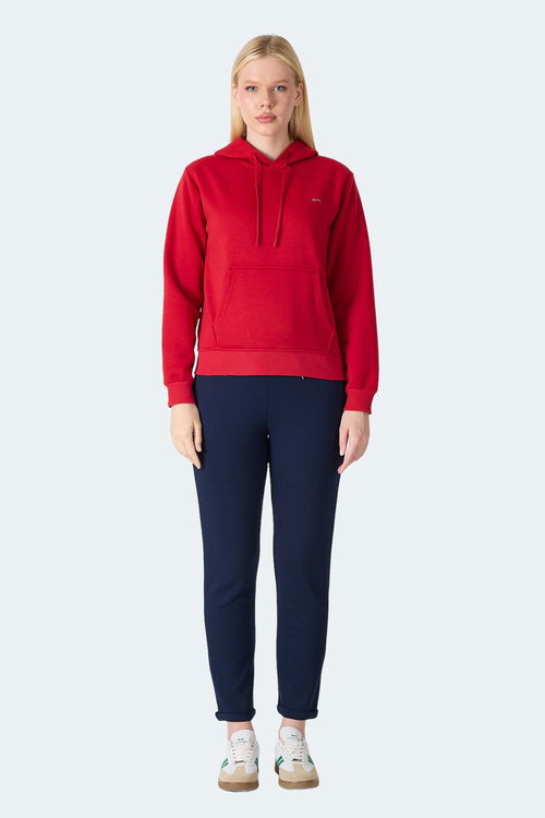 Slazenger MISTY I Kadın Kapüşonlu Kırmızı Sweatshirt Slazenger MISTY I Kadın Kapüşonlu Kırmızı Sweatshirt