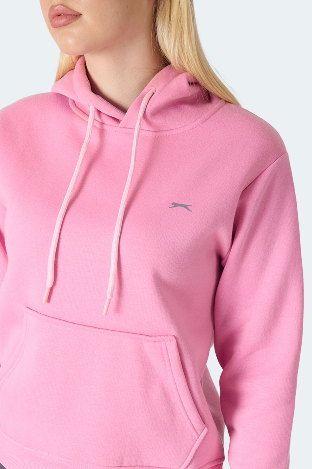 Slazenger MISTY I Kadın Kapüşonlu Pembe Sweatshırt - Thumbnail