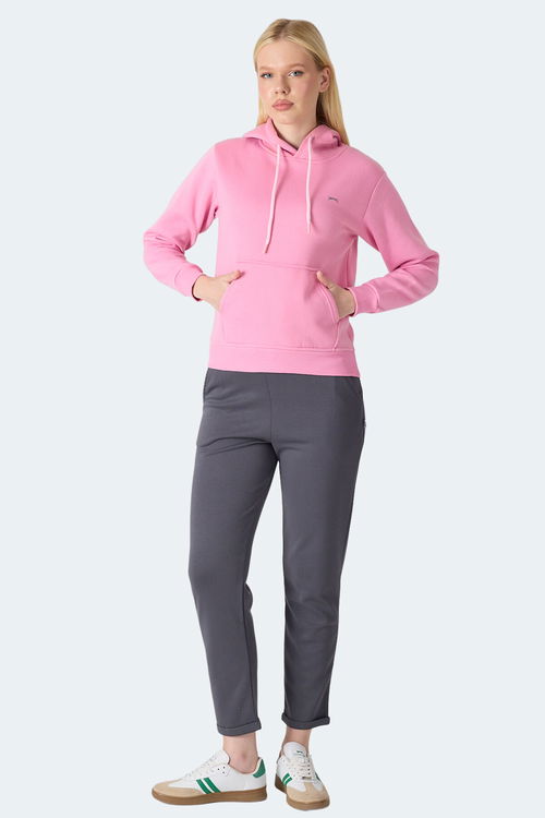 Slazenger MISTY I Kadın Kapüşonlu Pembe Sweatshırt Slazenger MISTY I Kadın Kapüşonlu Pembe Sweatshırt