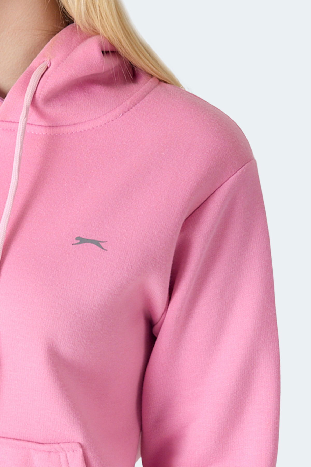 Slazenger MISTY I Kadın Kapüşonlu Pembe Sweatshırt - Thumbnail