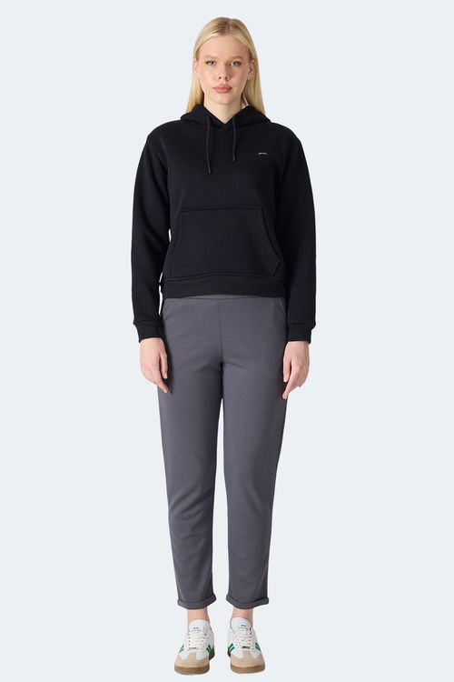 Slazenger MISTY I Kadın Kapüşonlu Siyah Sweatshırt Slazenger MISTY I Kadın Kapüşonlu Siyah Sweatshırt