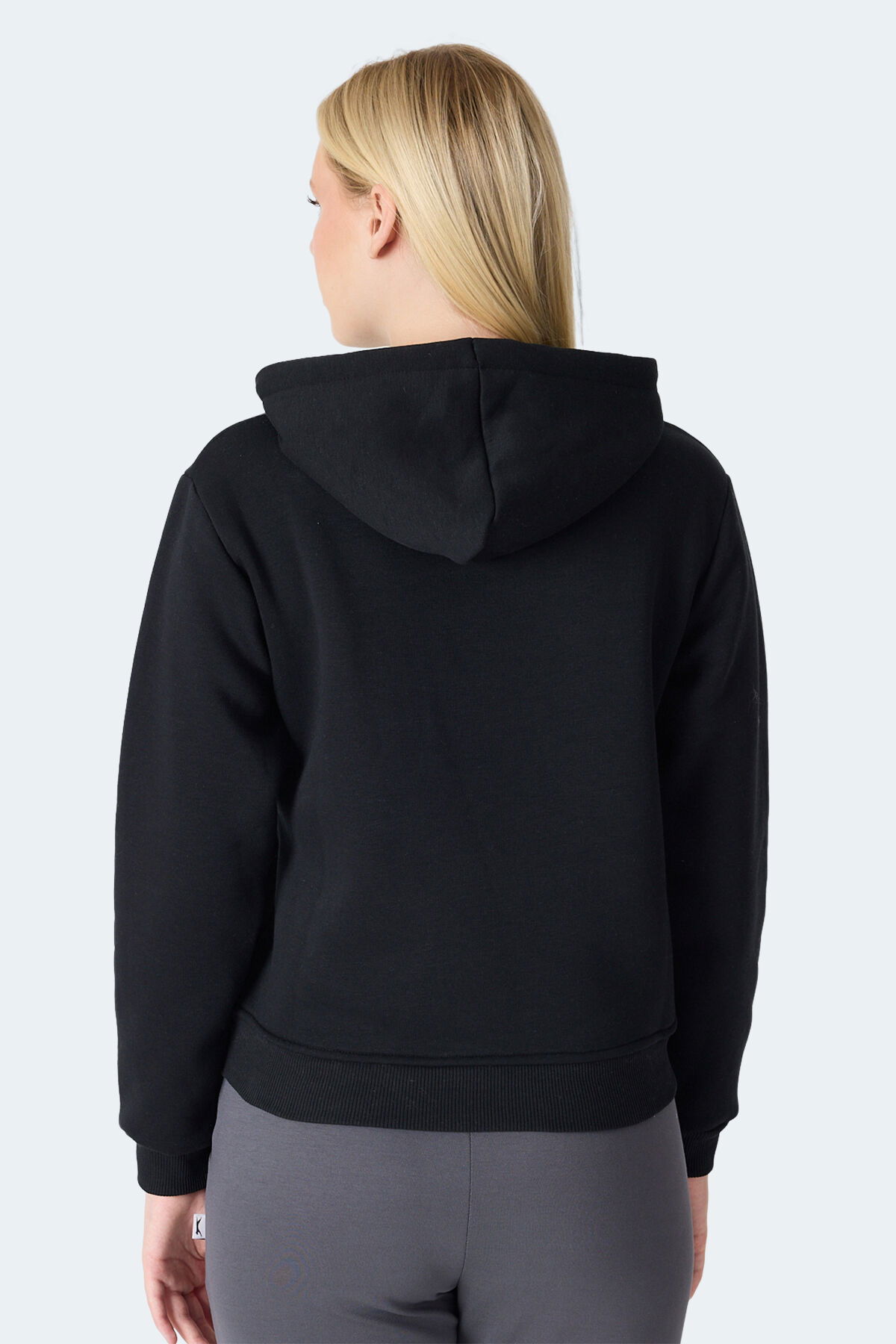 Slazenger MISTY I Kadın Kapüşonlu Siyah Sweatshırt - Thumbnail