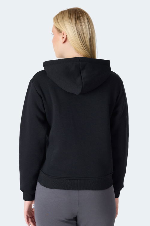 Slazenger MISTY I Kadın Kapüşonlu Siyah Sweatshırt Slazenger MISTY I Kadın Kapüşonlu Siyah Sweatshırt