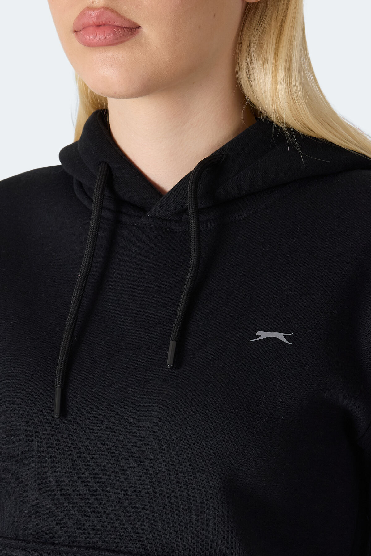 Slazenger MISTY I Kadın Kapüşonlu Siyah Sweatshırt - Thumbnail