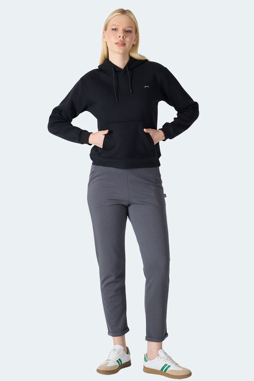 Slazenger MISTY I Kadın Kapüşonlu Siyah Sweatshırt Slazenger MISTY I Kadın Kapüşonlu Siyah Sweatshırt