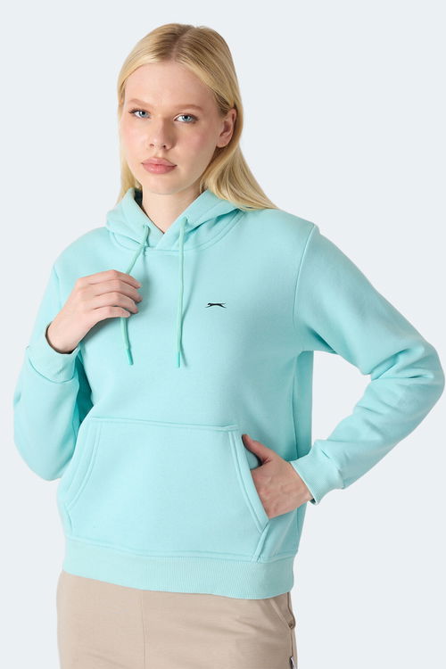 Slazenger MISTY I Kadın Kapüşonlu Turkuaz Sweatshirt Slazenger MISTY I Kadın Kapüşonlu Turkuaz Sweatshirt