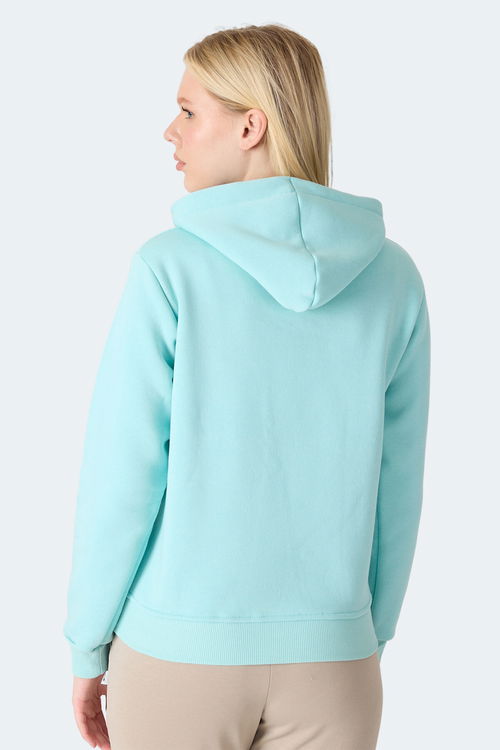 Slazenger MISTY I Kadın Kapüşonlu Turkuaz Sweatshirt Slazenger MISTY I Kadın Kapüşonlu Turkuaz Sweatshirt