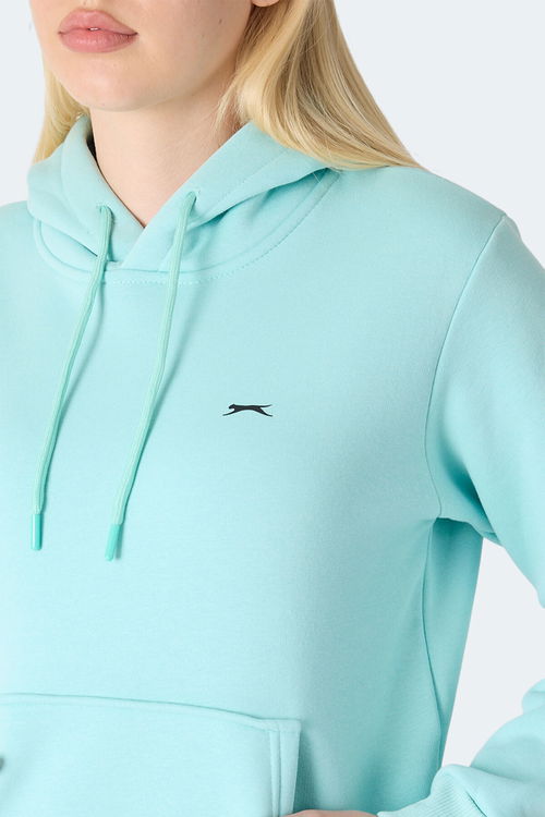 Slazenger MISTY I Kadın Kapüşonlu Turkuaz Sweatshirt Slazenger MISTY I Kadın Kapüşonlu Turkuaz Sweatshirt
