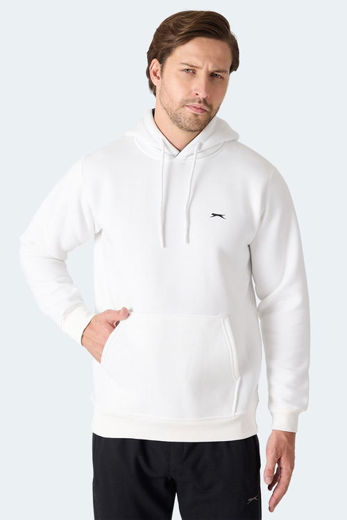 Slazenger MOONLIGHT I Erkek Kapüşonlu Ekru Sweatshırt Slazenger MOONLIGHT I Erkek Kapüşonlu Ekru Sweatshırt