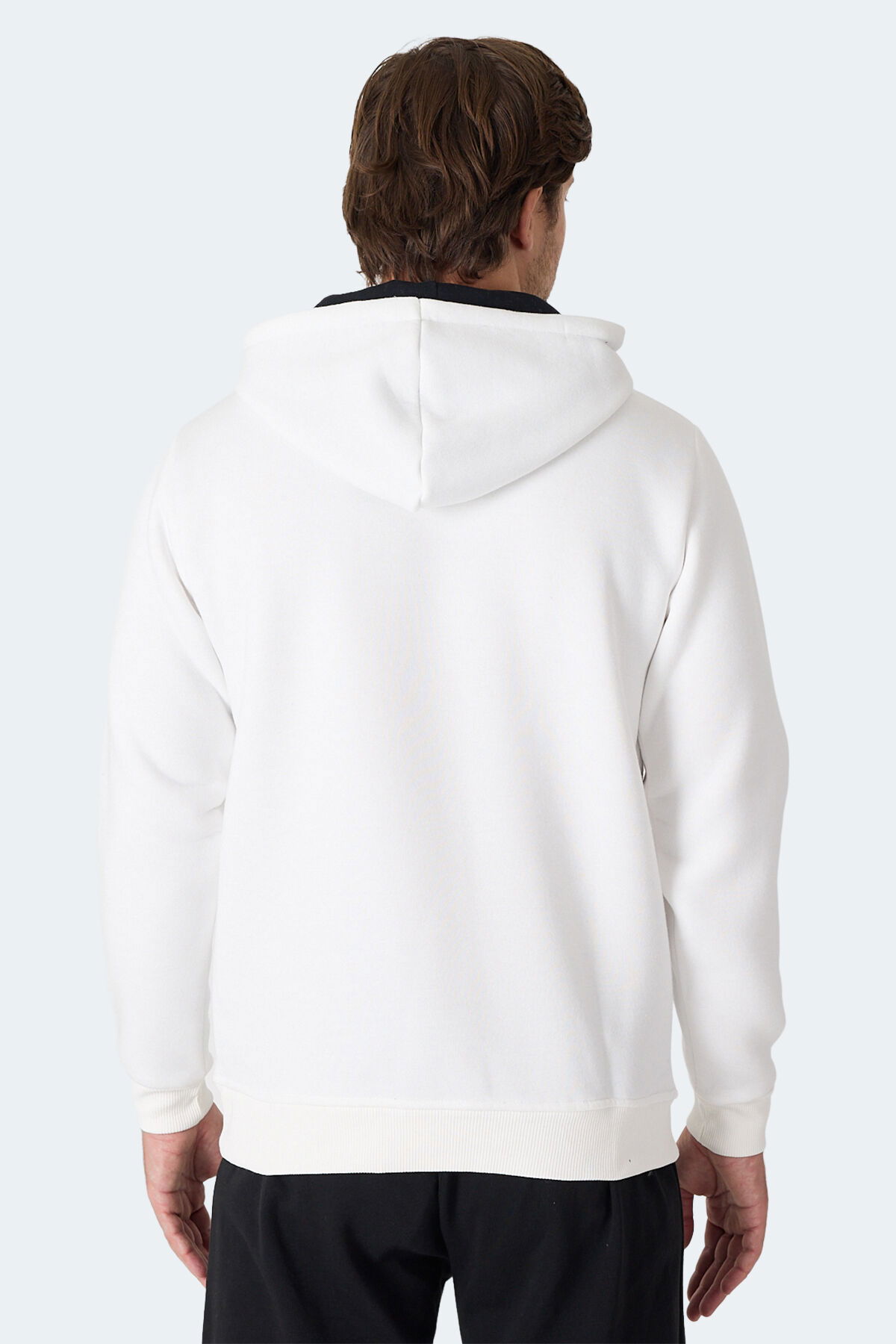 Slazenger MOONLIGHT I Erkek Kapüşonlu Ekru Sweatshırt - Thumbnail