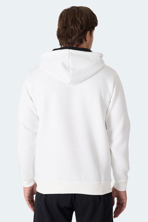 Slazenger MOONLIGHT I Erkek Kapüşonlu Ekru Sweatshırt Slazenger MOONLIGHT I Erkek Kapüşonlu Ekru Sweatshırt