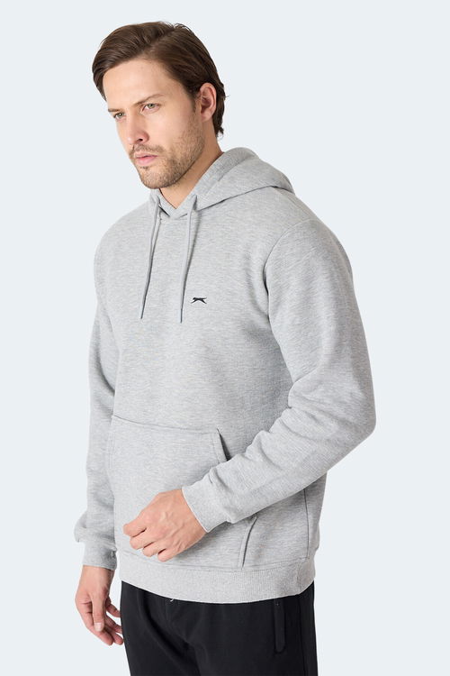 Slazenger MOONLIGHT I Erkek Gri / Beyaz Sweatshirt