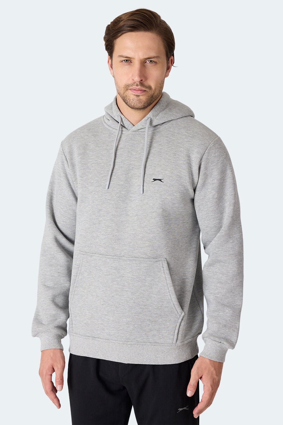 Slazenger MOONLIGHT I Erkek Gri / Beyaz Sweatshirt - Thumbnail