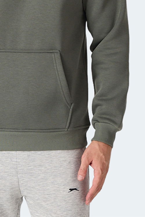 Slazenger MOONLIGHT I Erkek Kapüşonlu Haki Sweatshırt Slazenger MOONLIGHT I Erkek Kapüşonlu Haki Sweatshırt