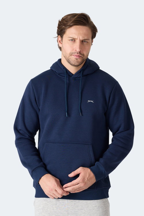 Slazenger MOONLIGHT I Erkek Kapüşonlu Koyu Lacivert Sweatshırt