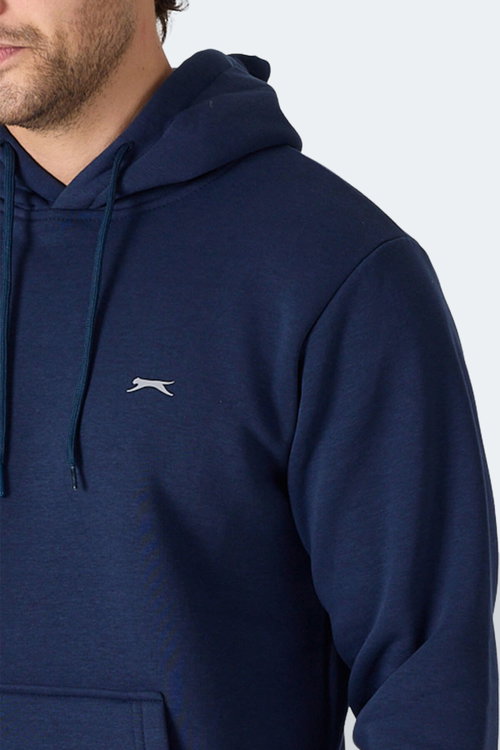 Slazenger MOONLIGHT I Erkek Kapüşonlu Koyu Lacivert Sweatshırt