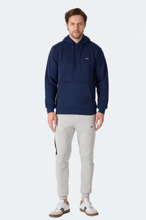 Slazenger MOONLIGHT I Erkek Kapüşonlu Koyu Lacivert Sweatshırt