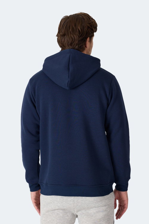Slazenger MOONLIGHT I Erkek Kapüşonlu Koyu Lacivert Sweatshırt
