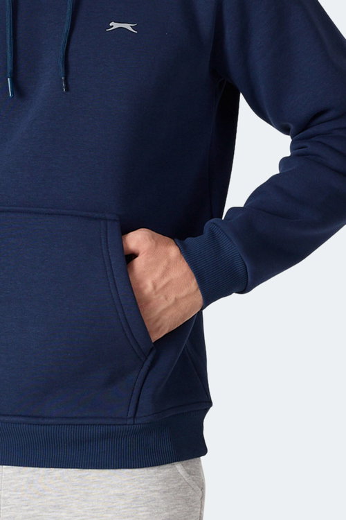 Slazenger MOONLIGHT I Erkek Kapüşonlu Koyu Lacivert Sweatshırt