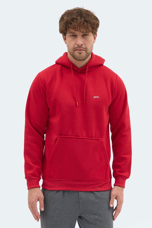 Slazenger MOONLIGHT I Erkek Kapüşonlu Kırmızı Sweatshırt Slazenger MOONLIGHT I Erkek Kapüşonlu Kırmızı Sweatshırt