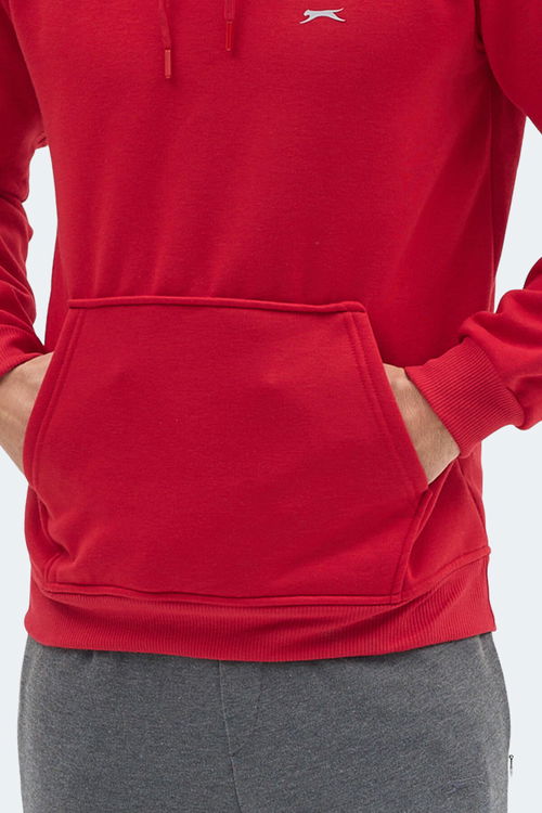 Slazenger MOONLIGHT I Erkek Kapüşonlu Kırmızı Sweatshırt Slazenger MOONLIGHT I Erkek Kapüşonlu Kırmızı Sweatshırt