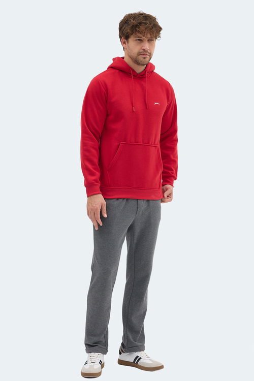 Slazenger MOONLIGHT I Erkek Kapüşonlu Kırmızı Sweatshırt Slazenger MOONLIGHT I Erkek Kapüşonlu Kırmızı Sweatshırt