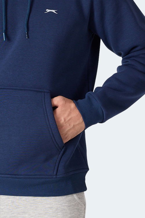 Slazenger MOONLIGHT I Erkek Kapüşonlu Lacivert Sweatshırt