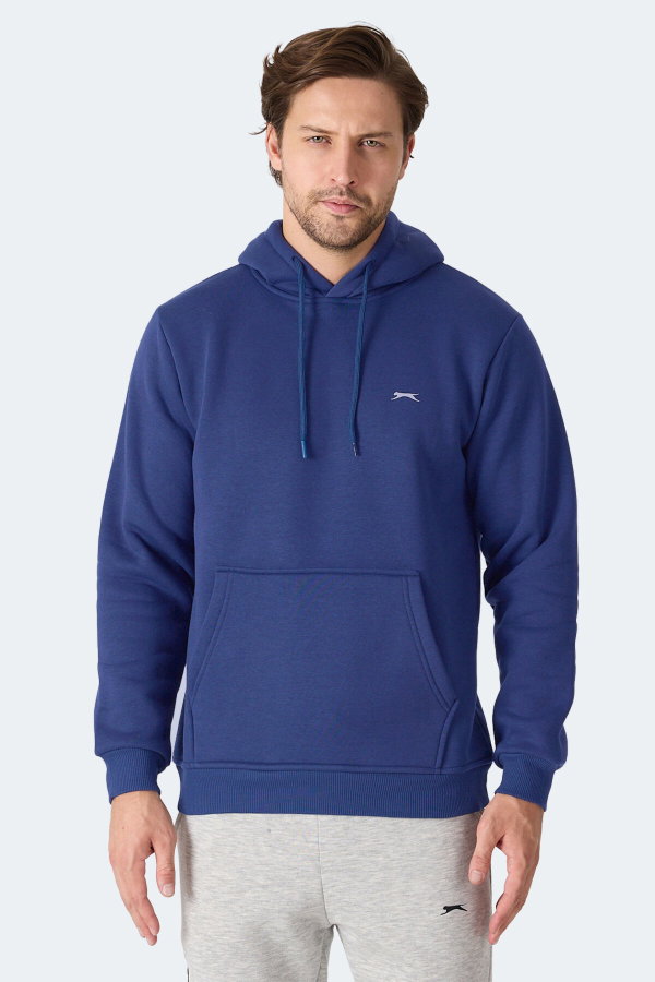 Slazenger MOONLIGHT I Erkek Kapüşonlu Lacivert Sweatshırt