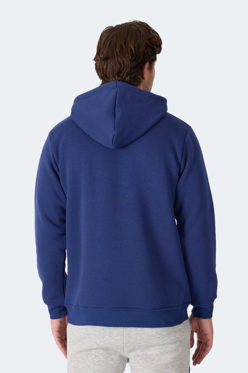 Slazenger MOONLIGHT I Erkek Kapüşonlu Lacivert Sweatshırt