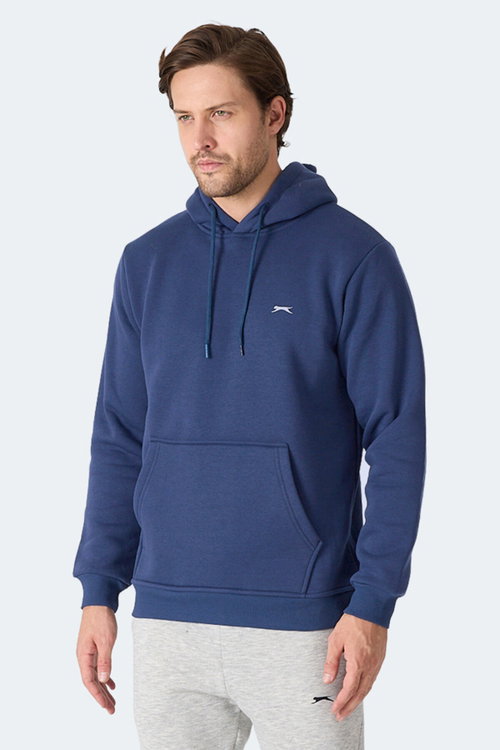 Slazenger MOONLIGHT I Erkek Kapüşonlu Lacivert Sweatshırt